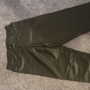 Light faux leather leggings